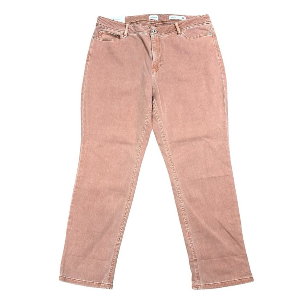 J Jill Denim High Rise Cropped Jeans Size 14 Petite Light Auburn NWT - Picture 2 of 8